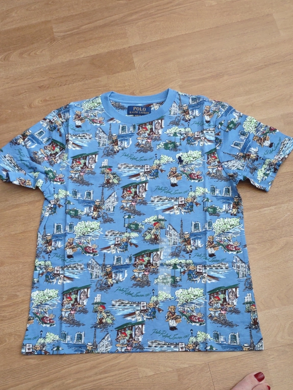 Polo by Ralph Lauren Light Blue Scenic Print Kids Tee